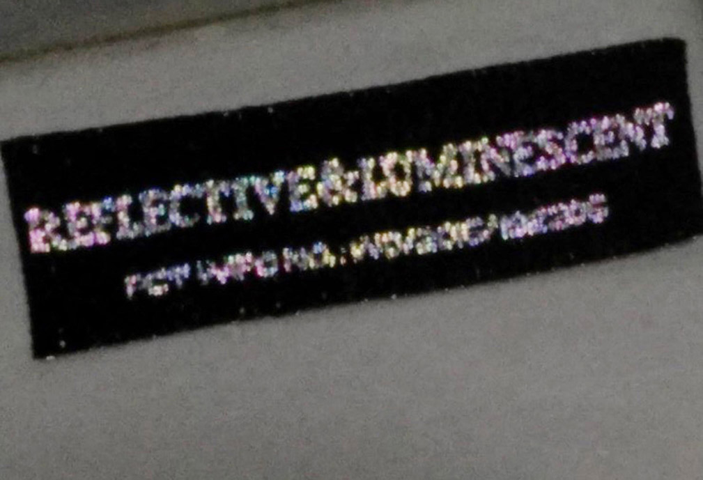 Multi-colored Reflective、Luminescent Wovev Label